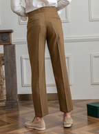 Pantalon homme droit à double plis