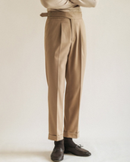 Pantalon homme droit à pinces taille ajustable