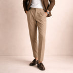 Pantalon homme droit à plis