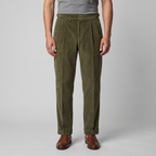 Pantalon homme en velours côtelé à plis