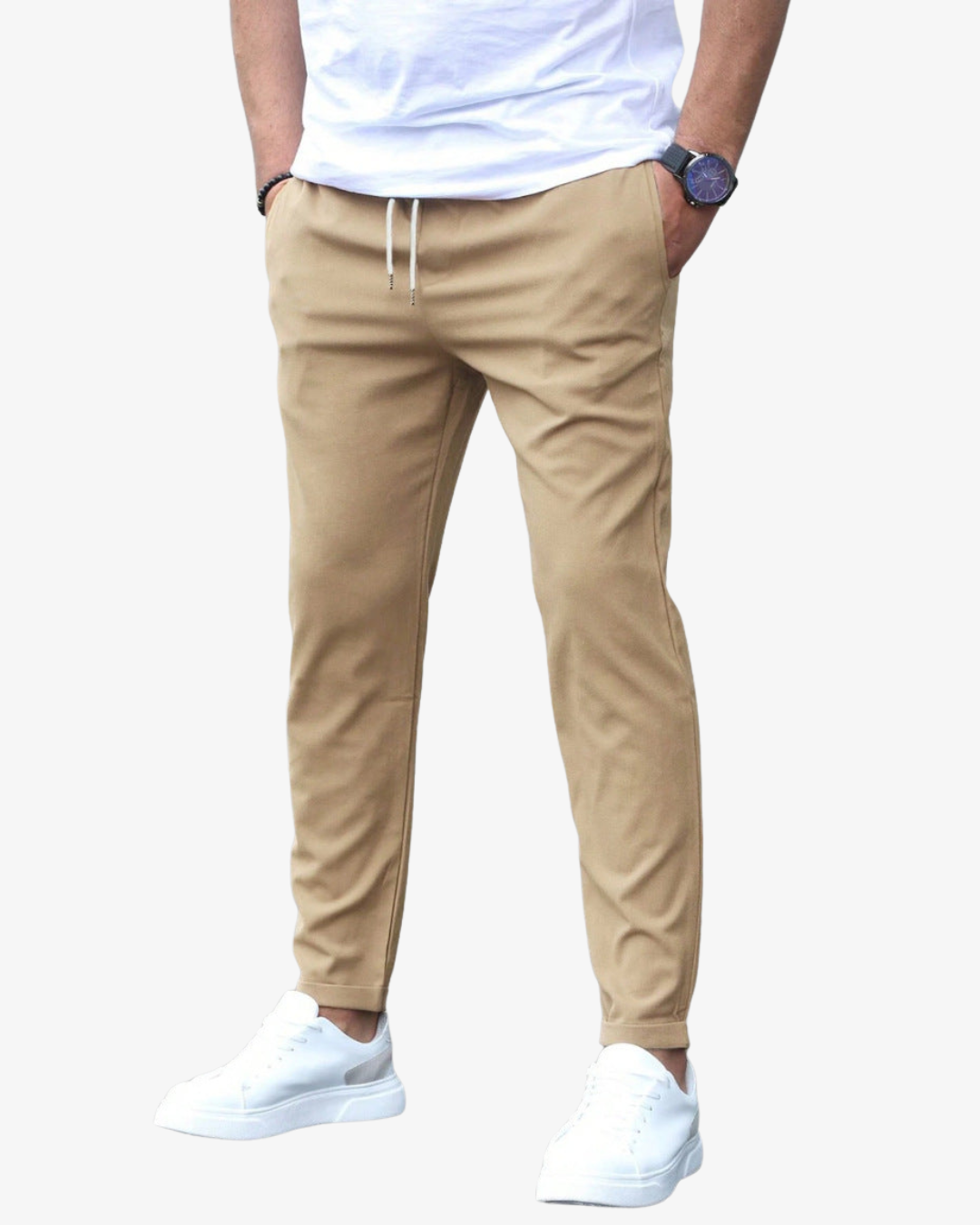 Pantalon homme fuselé à cordon de serrage