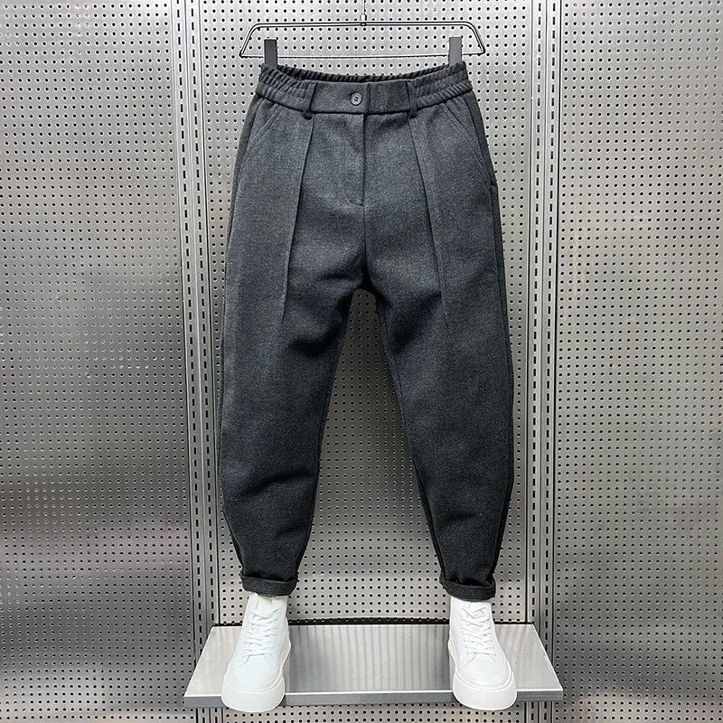 Pantalon homme fuselé à taille élastiquée