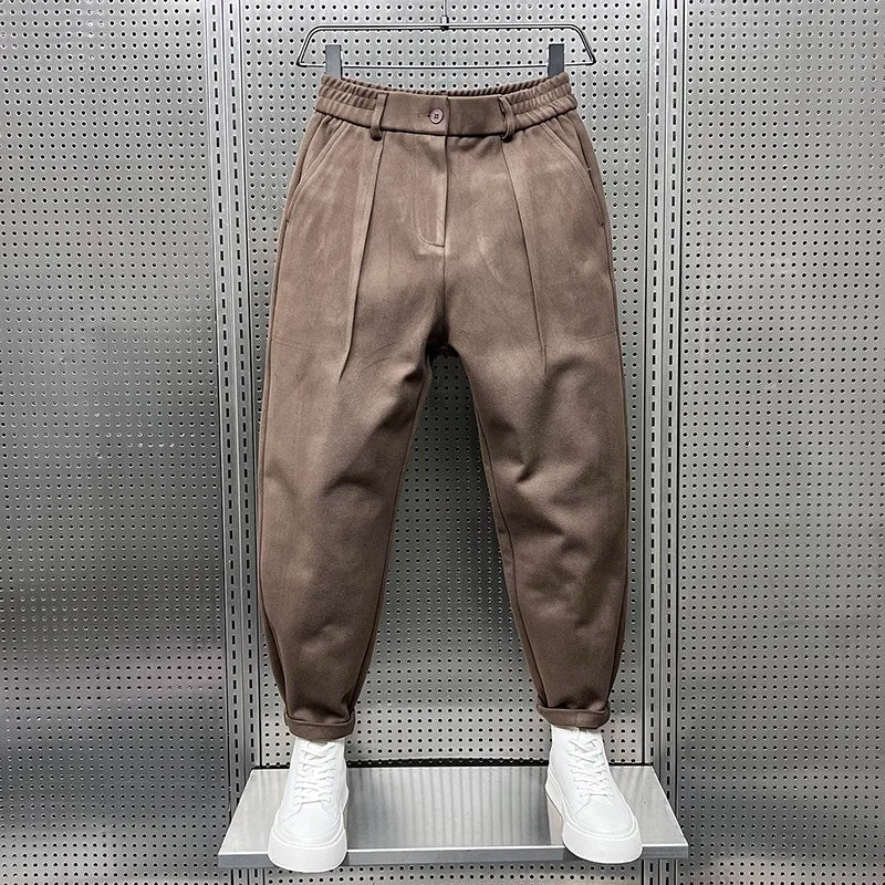 Pantalon homme fuselé à taille élastiquée