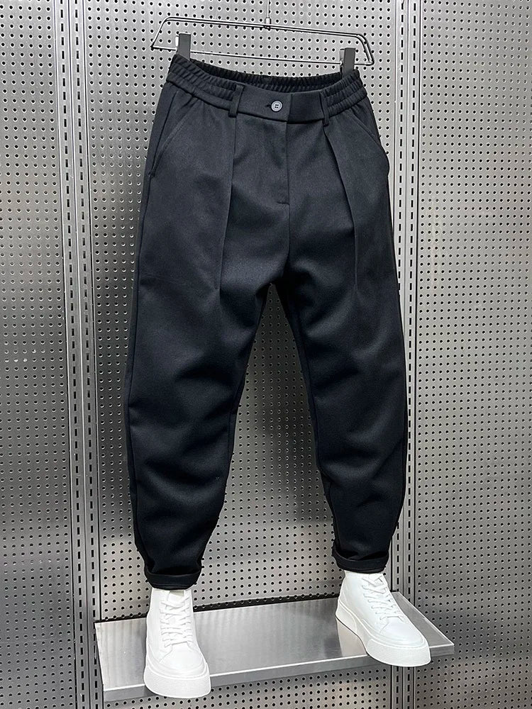 Pantalon homme fuselé à taille élastiquée