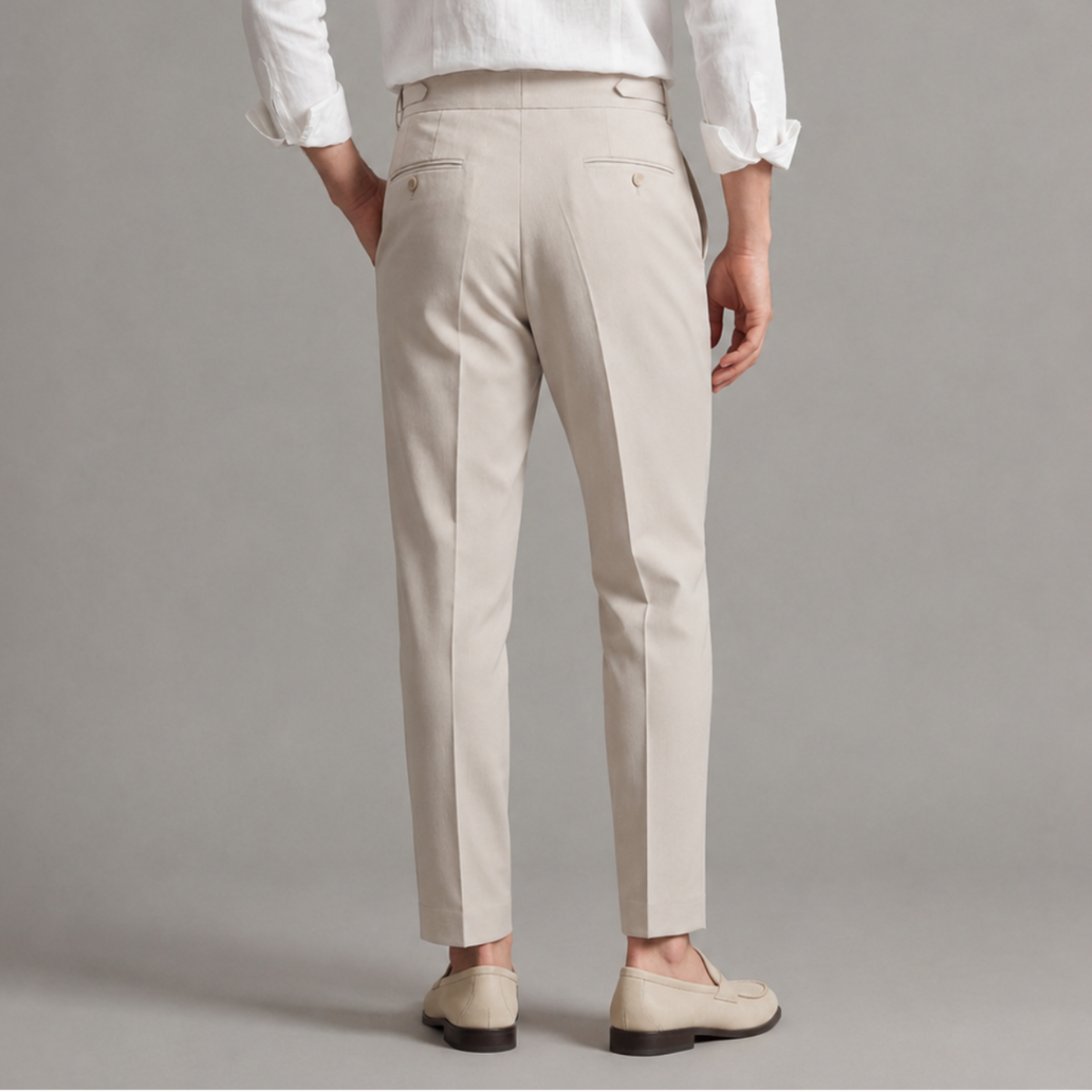 Pantalon homme habillé fuselé taille ajustable