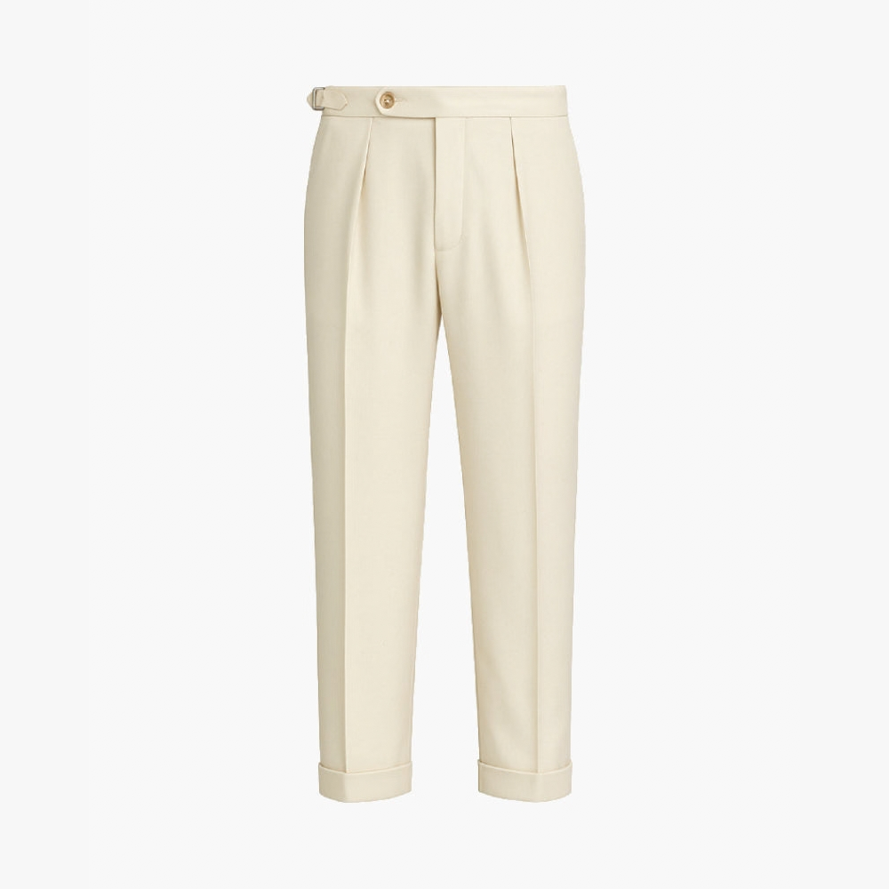 Pantalon homme habillé à pinces taille haute