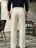 Pantalon homme large à pinces taille haute