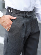 Pantalon homme à pinces fuselé taille ajustable