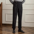 Pantalon homme plissé en velours côtelé
