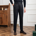 Pantalon homme plissé à revers