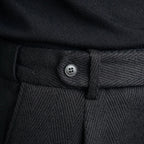 Pantalon homme plissé à revers