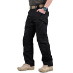 Pantalon homme toile cargo coupe droite multi-poches
