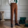 Pantalon homme velours côtelé à plis