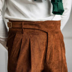 Pantalon homme velours côtelé à plis