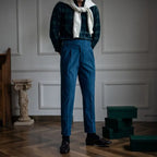 Pantalon homme velours côtelé à plis
