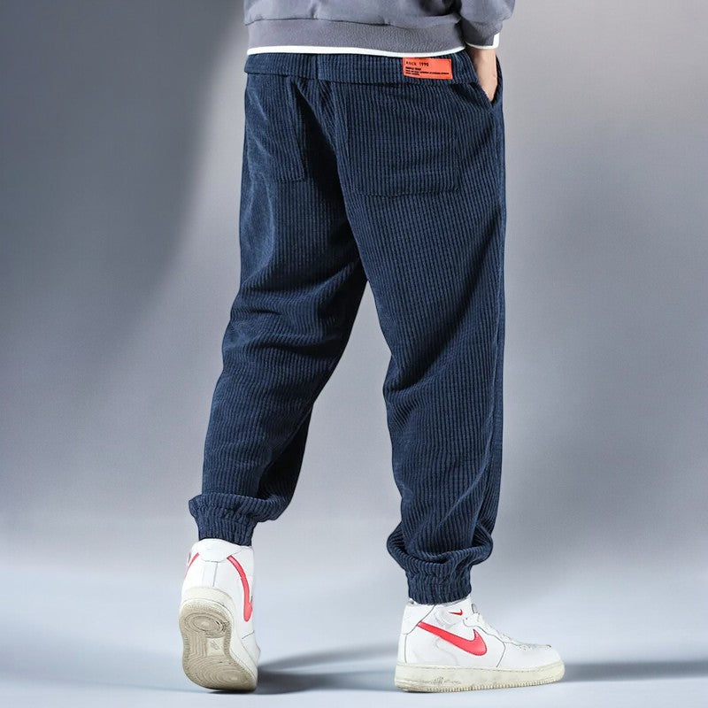 Pantalon jogger homme en velours côtelé