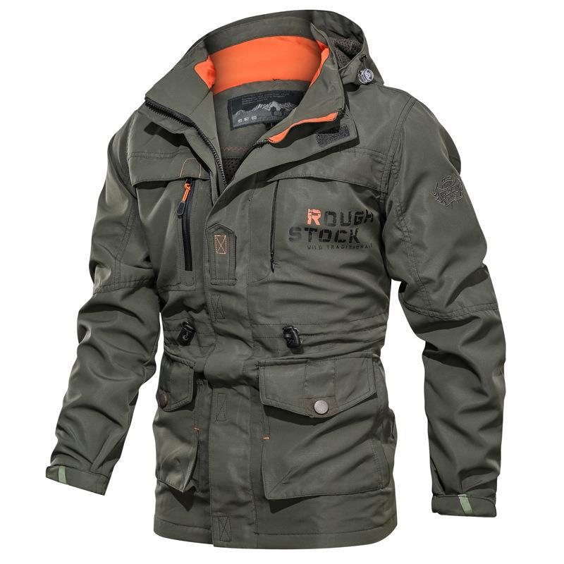 Parka homme à capuche multipoches