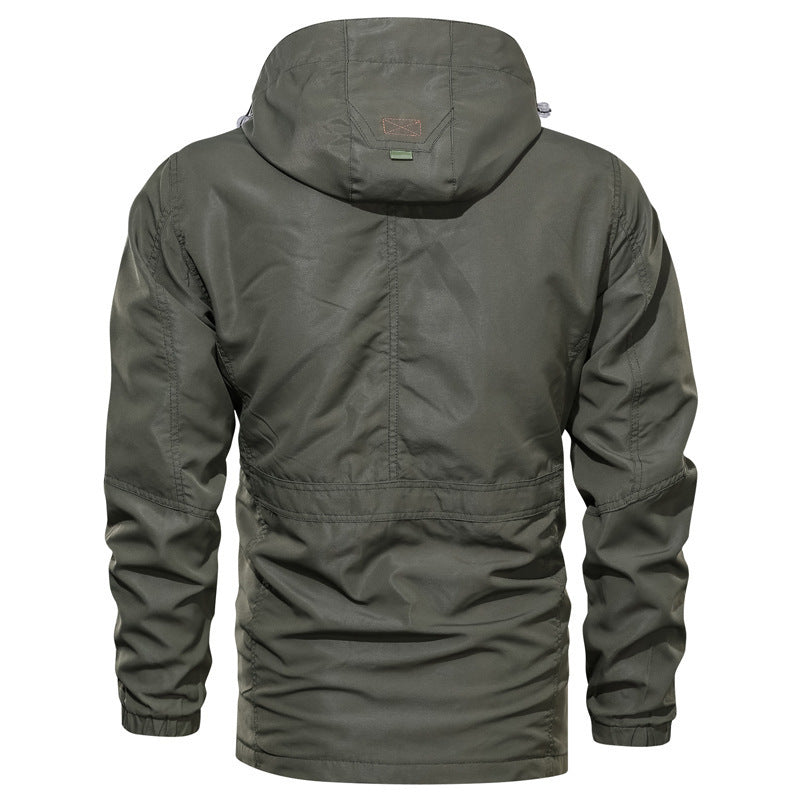 Parka homme à capuche multipoches