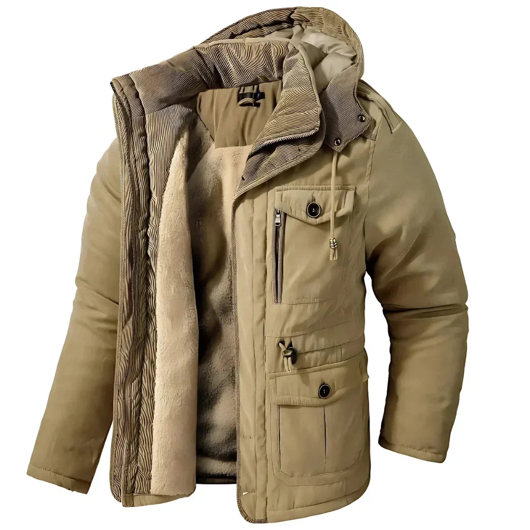 Parka homme doublée à capuche