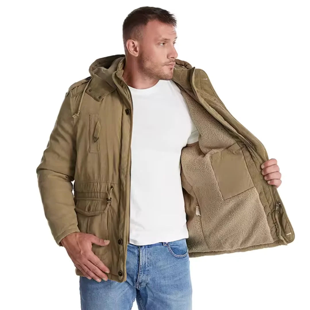 Parka homme doublée à capuche