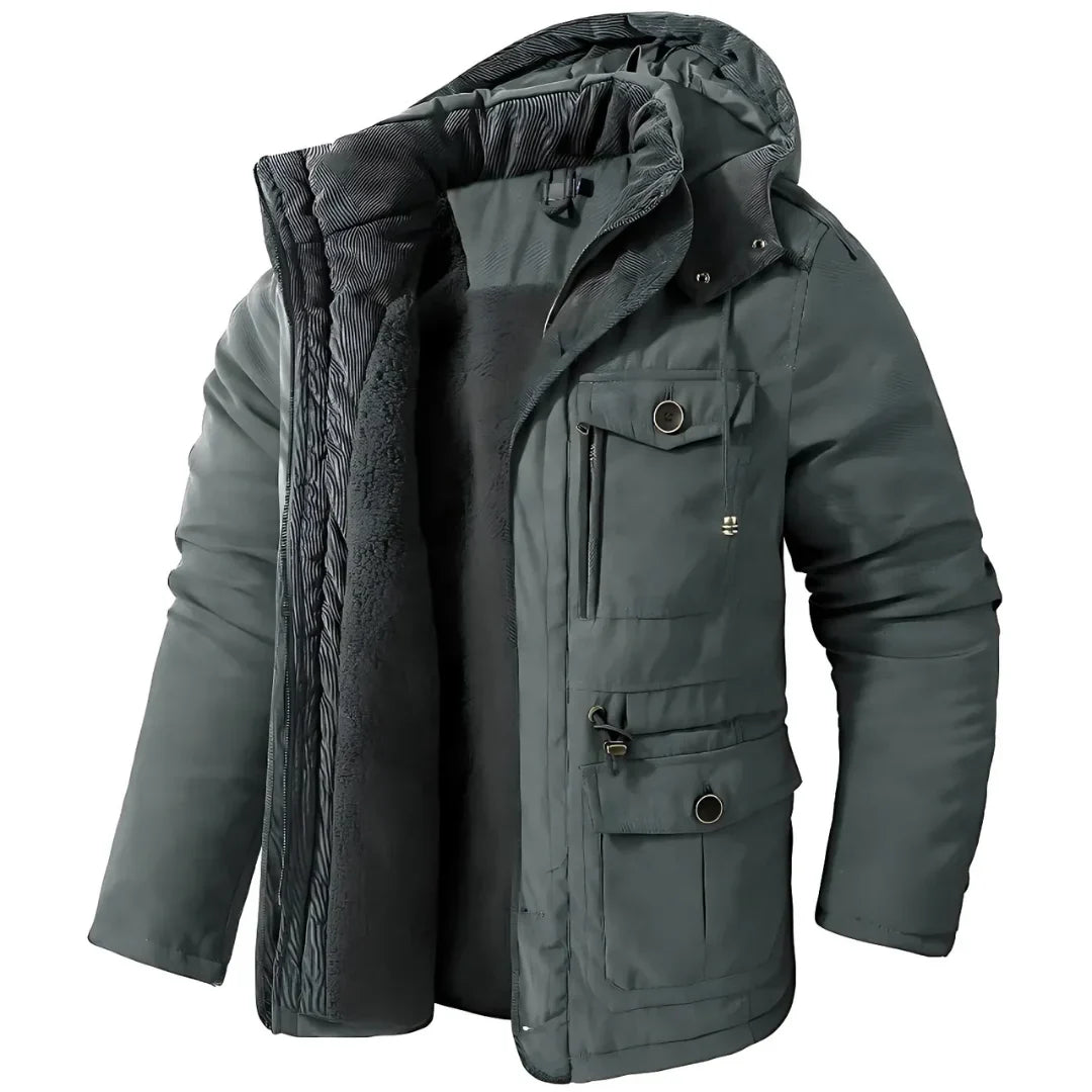 Parka homme doublée à capuche