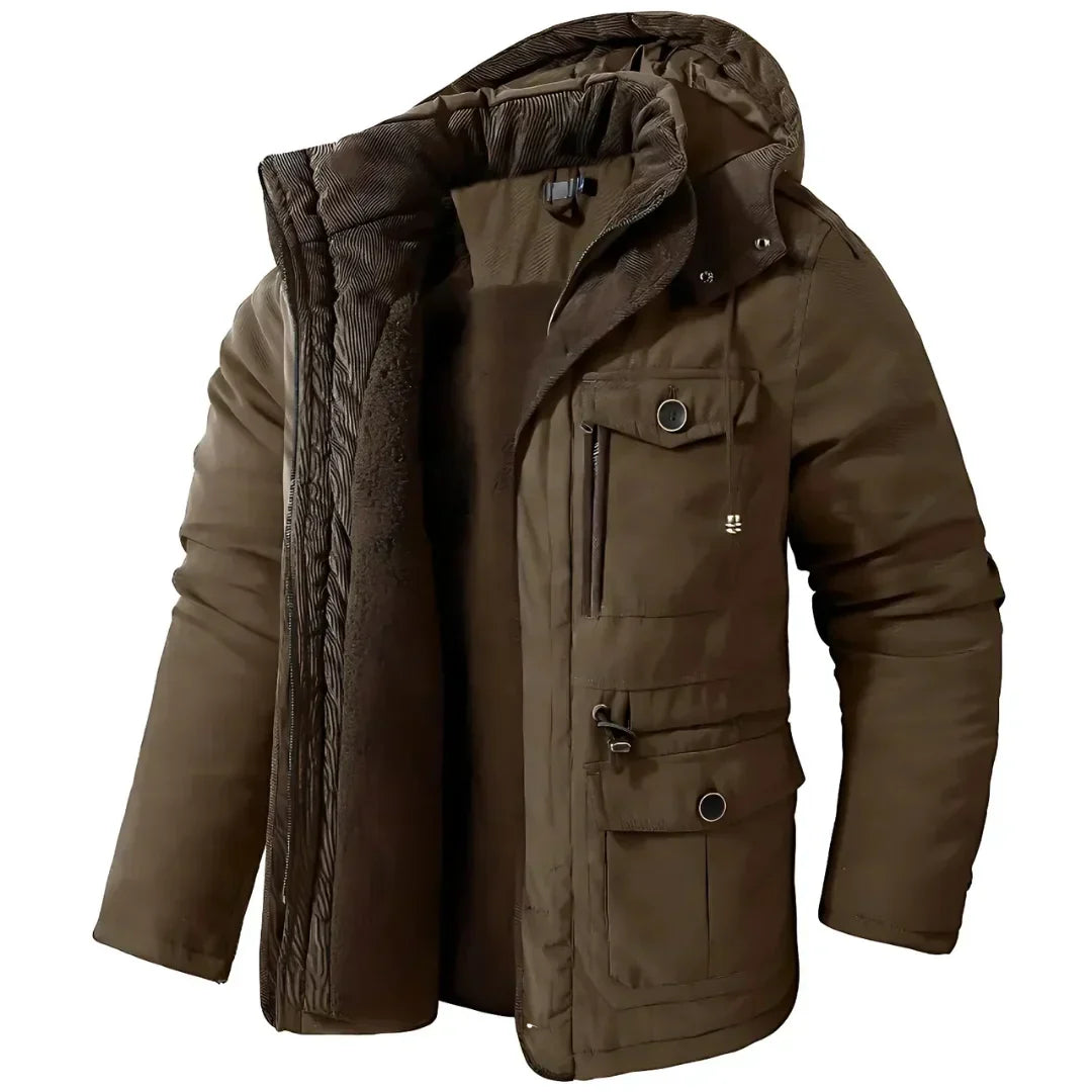 Parka homme doublée à capuche