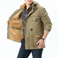 Parka homme doublée à capuche zippée