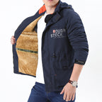 Parka homme doublée à capuche zippée