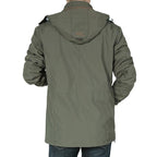 Parka homme doublée à capuche zippée