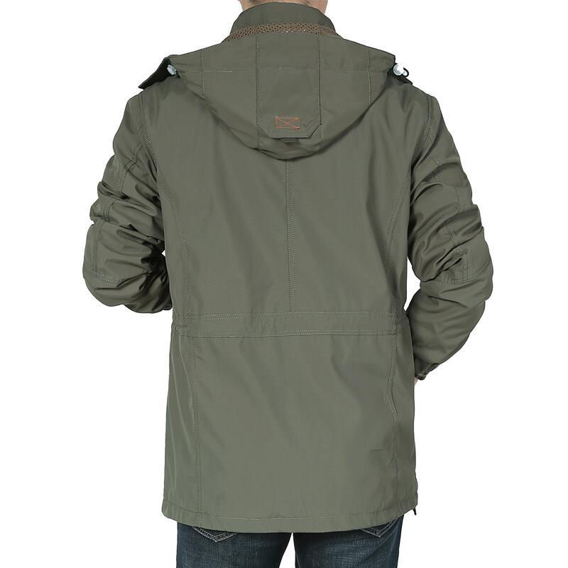 Parka homme doublée à capuche zippée