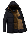 Parka homme fourrure synthétique à capuche zippée
