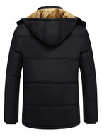 Parka homme fourrure synthétique à capuche zippée