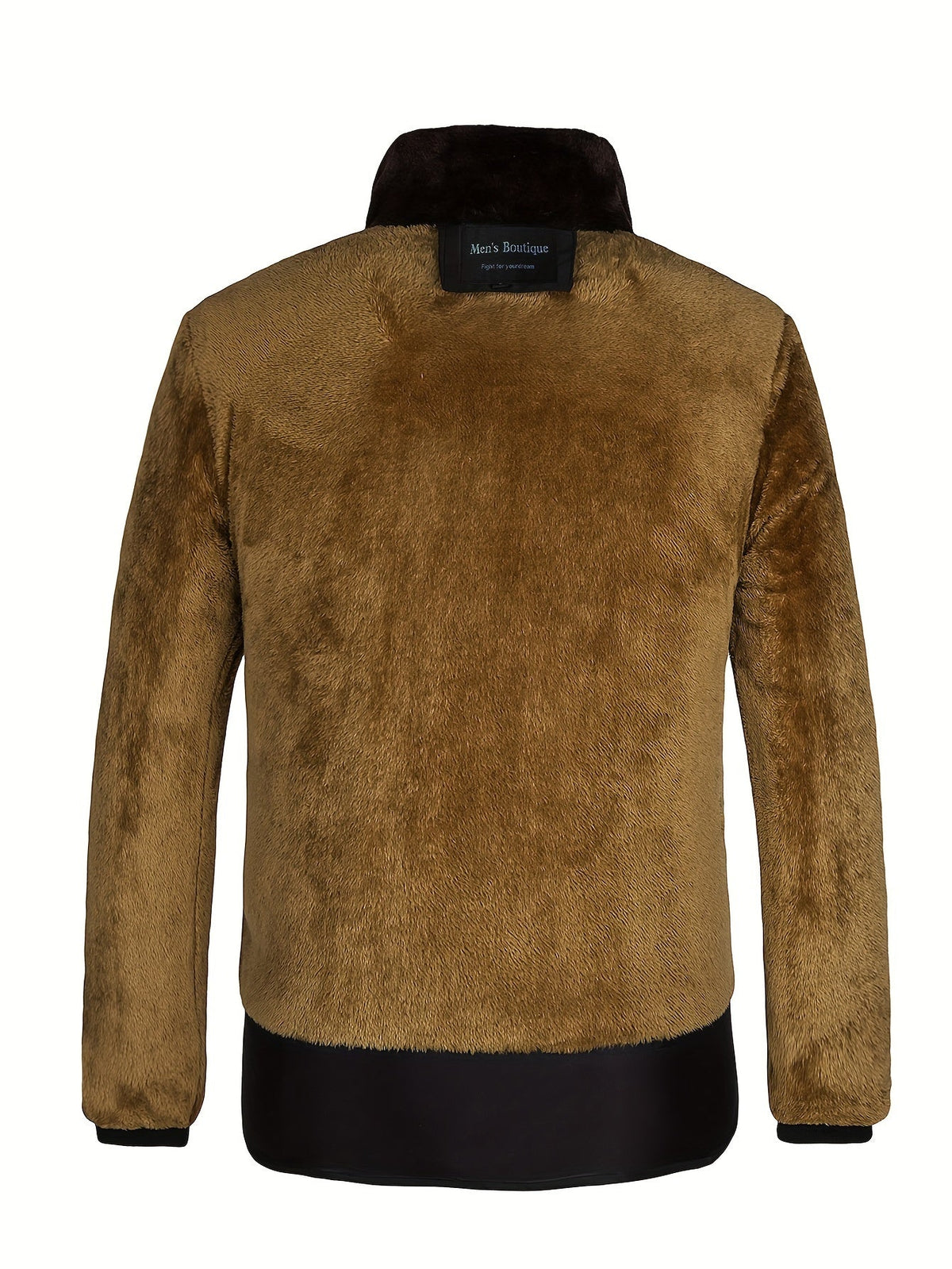 Parka homme fourrure synthétique à capuche zippée