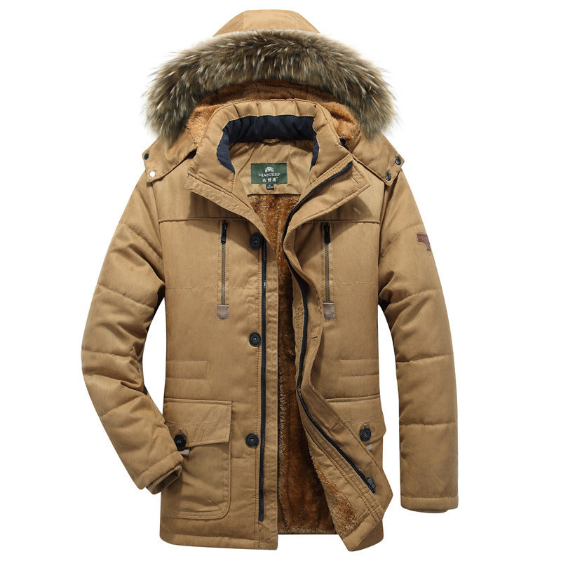 Parka homme fourrure synthétique à capuche