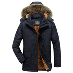 Parka homme fourrure synthétique à capuche