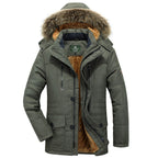 Parka homme fourrure synthétique à capuche