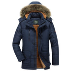 Parka homme fourrure synthétique à capuche
