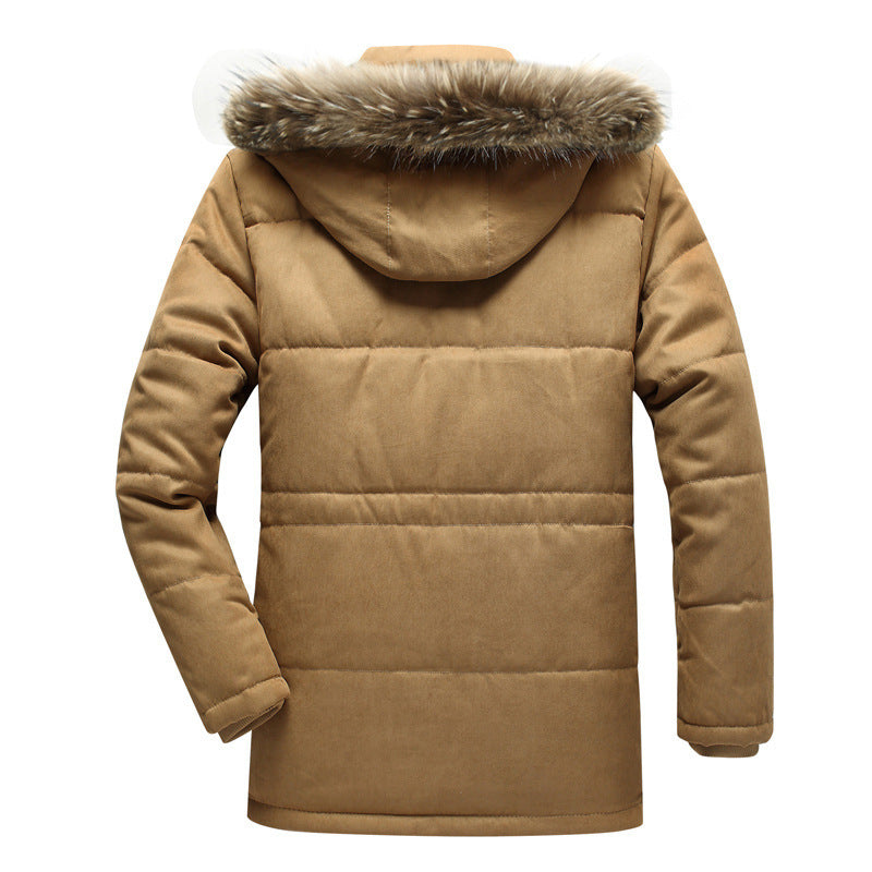 Parka homme fourrure synthétique à capuche