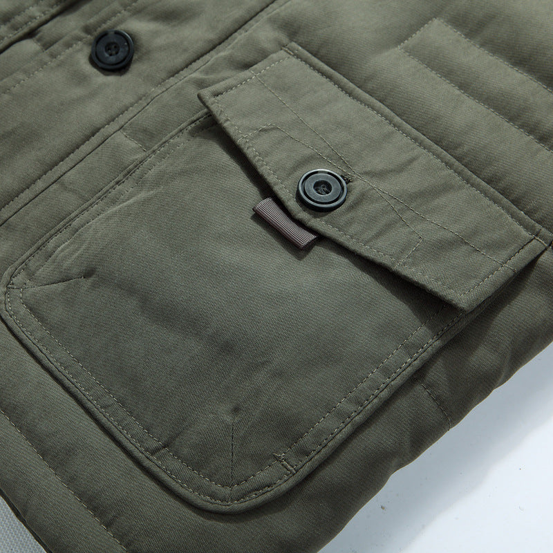 Parka homme fourrure synthétique à capuche