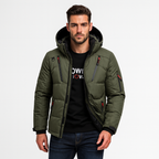 Parka homme rembourrée à capuche hiver