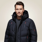 Parka homme rembourrée à capuche hiver