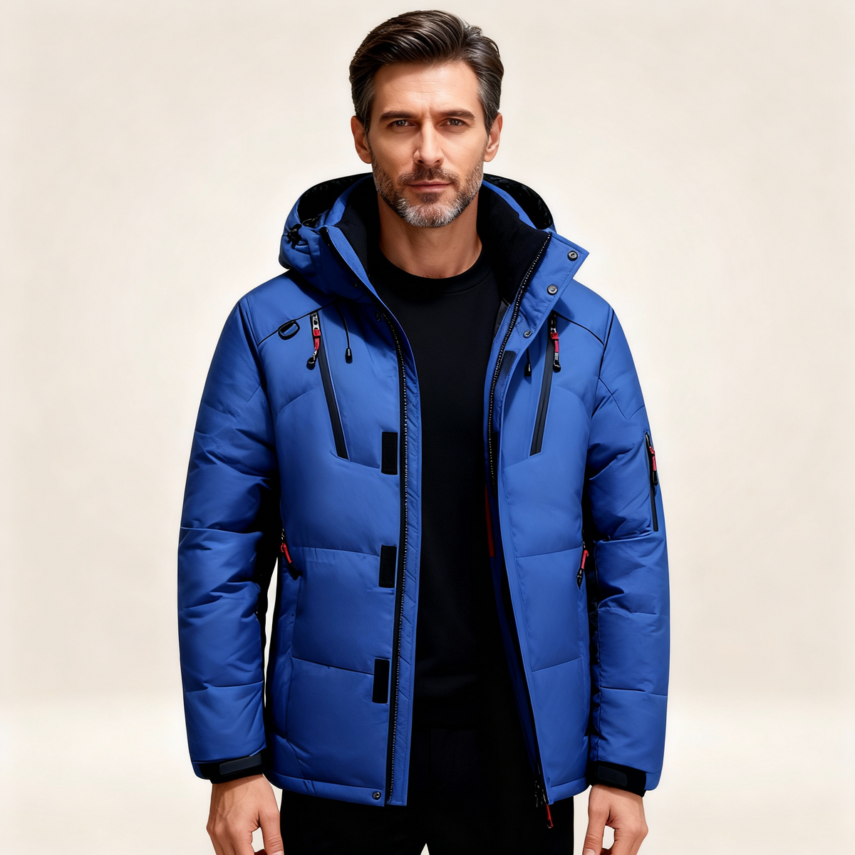 Parka homme rembourrée à capuche hiver