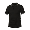 Polo homme à liserés contrastés