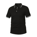 Polo homme à liserés contrastés