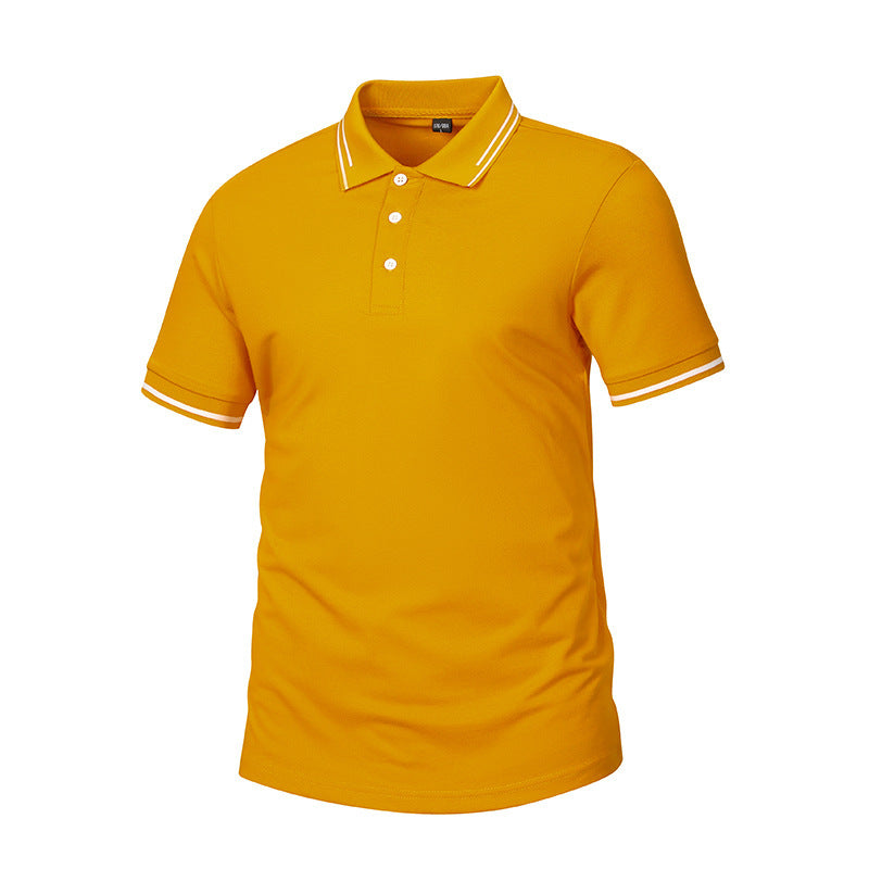 Polo homme à liserés contrastés