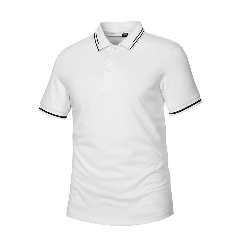Polo homme à liserés contrastés