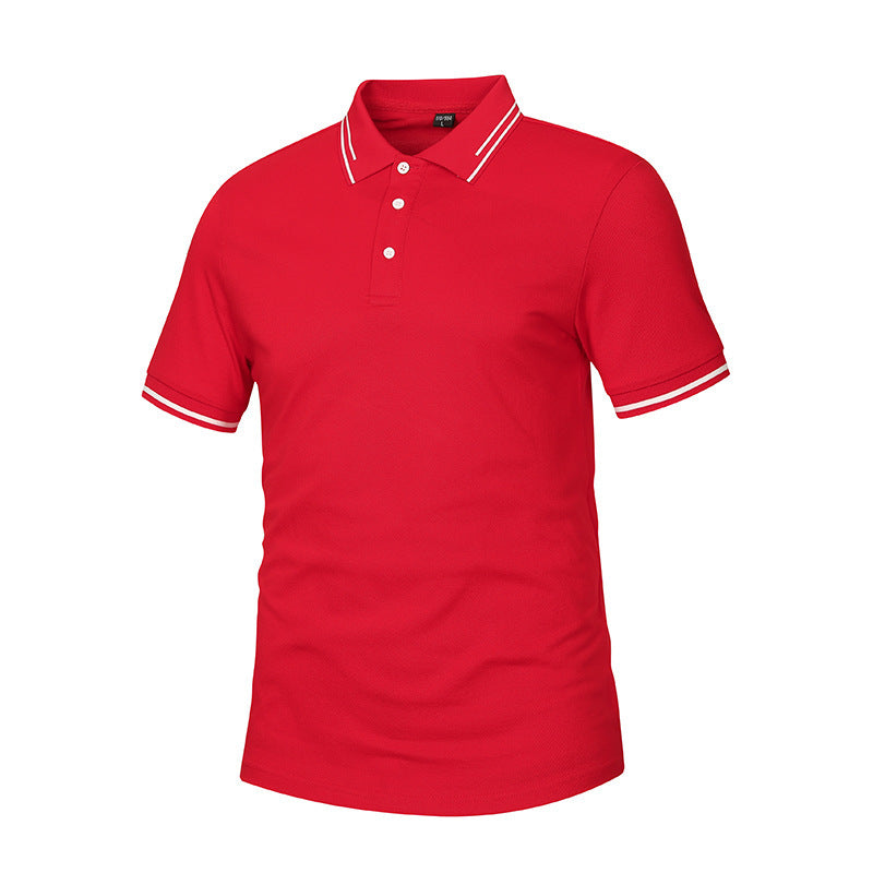 Polo homme à liserés contrastés
