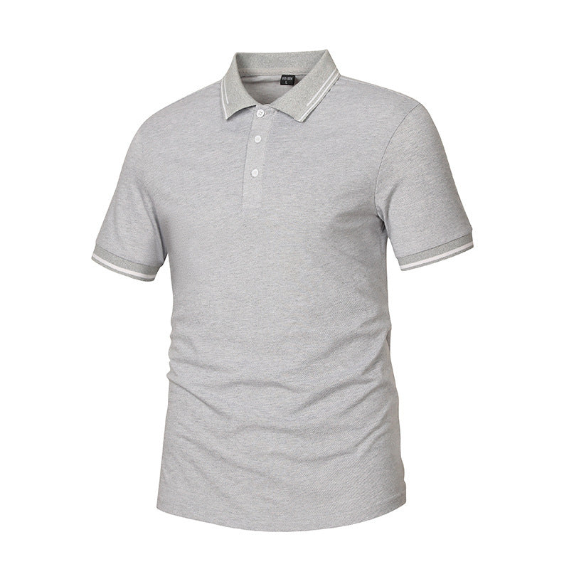Polo homme à liserés contrastés