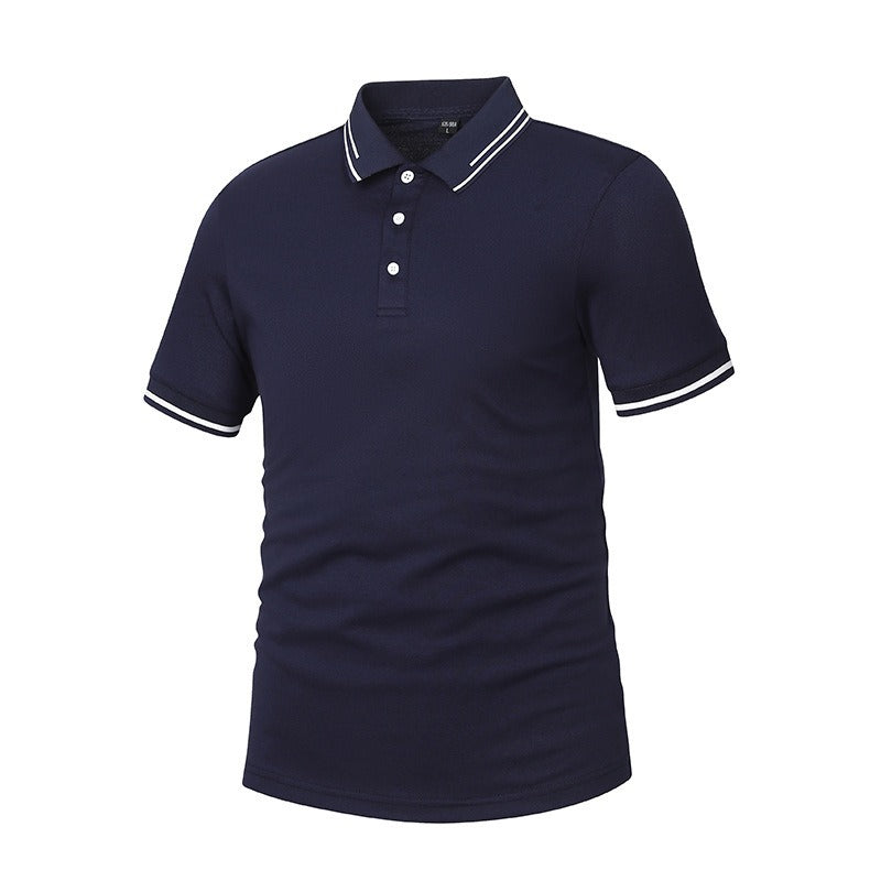 Polo homme à liserés contrastés
