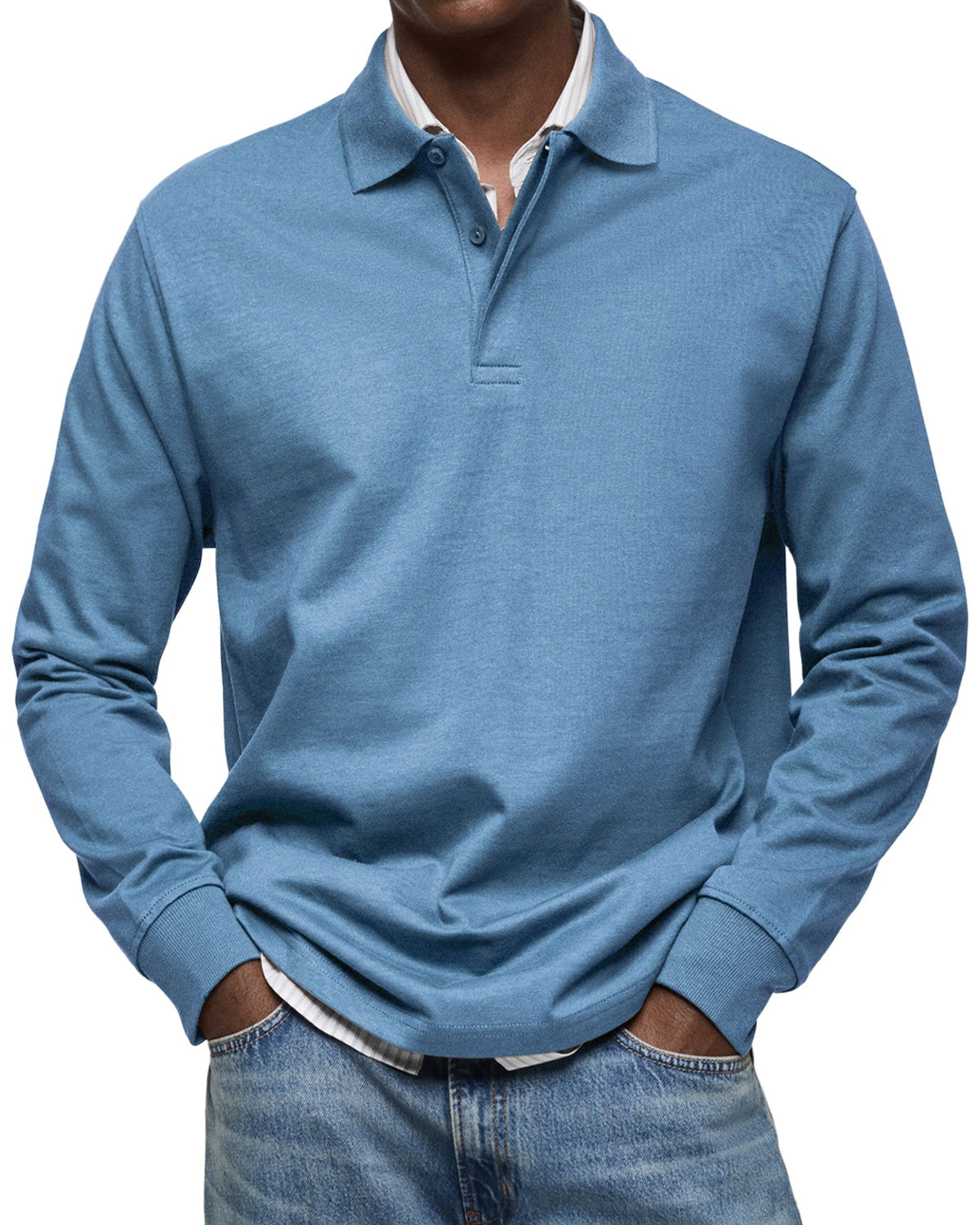 Polo homme à manches longues